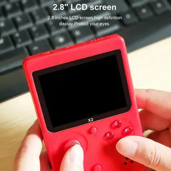 Retro Game Console Video X2 Nostalgic Handheld Game Console Built-in 2500 Games For Nes For FC For GBA Games Consola 2.8 "LCD
Retro Game Console Video X2 Nostalgic Handheld Game Console Built-in 2500 Games For Nes For FC For GBA Games Consola 2.8 "LCD