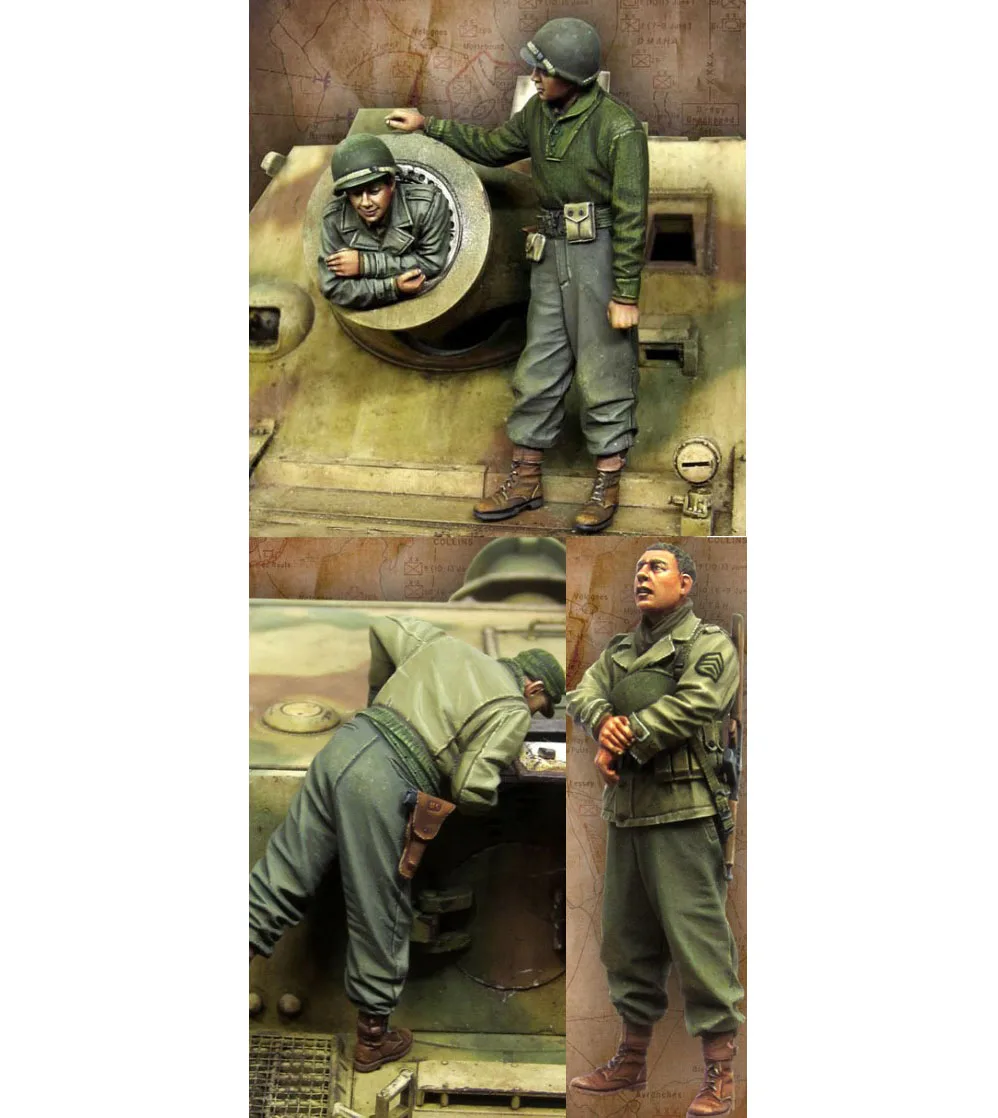 1/35 сборный Набор фигурок из смолы американские солдаты танк Ckecking | Игрушки и