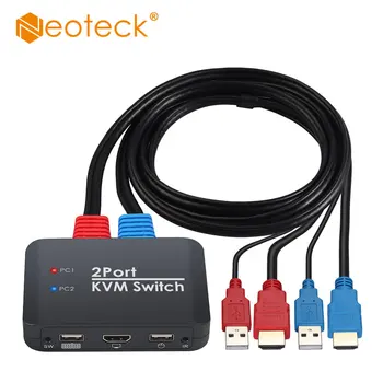Neoteck 2 Port KVM Switch HDMI Support 4K@60Hz Share 2 Computers With one Keyboard Mouse and one HD Monitor KVM HDMI Switch
Neoteck 2 Port KVM Switch HDMI Support 4K@60Hz Share 2 Computers With one Keyboard Mouse and one HD Monitor KVM HDMI Switch