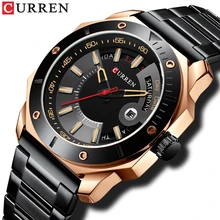 

CURREN New Fashion Watches for Men with Stainless Steel Top Brand Luxury Quartz Wristwatch Date and Week Clock Male