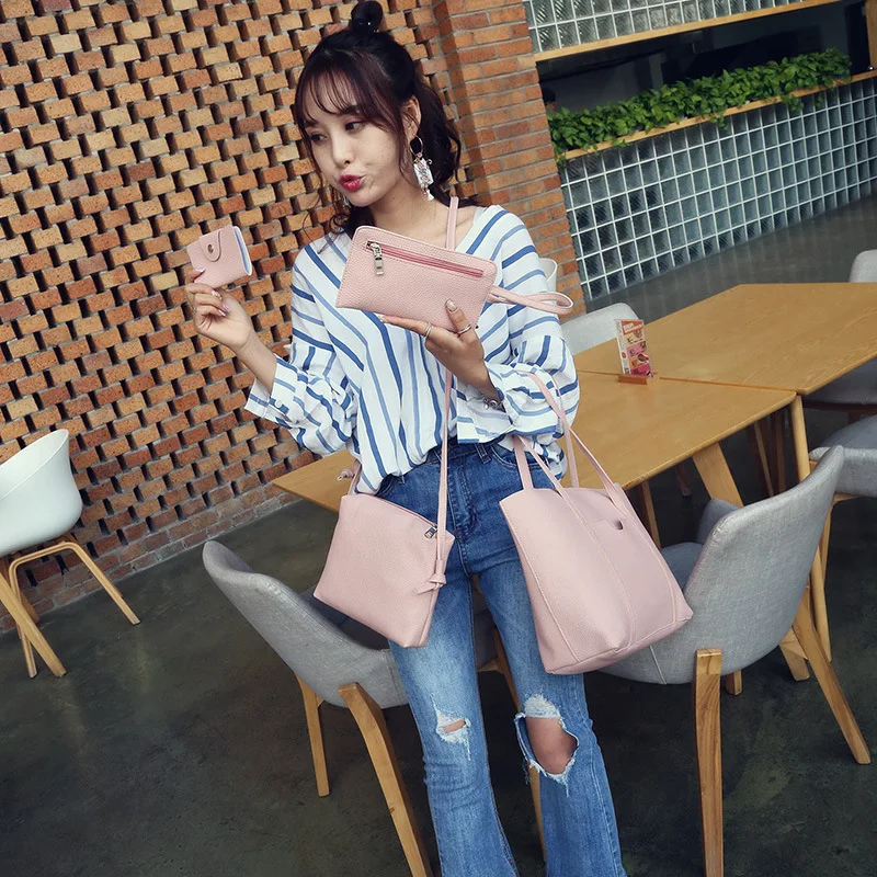 Different Size Bags Women's 2020 New Style Four-piece Set Korean-style Simple Hand Shoulder Carrying Multi-Purpose Embossed Leat
Different Size Bags Women's 2020 New Style Four-piece Set Korean-style Simple Hand Shoulder Carrying Multi-Purpose Embossed Leat
