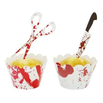 Halloween Party Cake Toppers Bat Horrific Blood Cupcake Wrappers Kids Happy Hallowmas Parties Event Decor Supplies
Halloween Party Cake Toppers Bat Horrific Blood Cupcake Wrappers Kids Happy Hallowmas Parties Event Decor Supplies