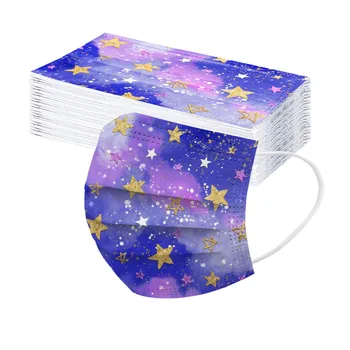 50pc Child Starry Sky Disposable Mask Fashion 3 Layer Non-woven Earloops Masksmascarilles Foulard Cheveux Повязка На Голову Face
50pc Child Starry Sky Disposable Mask Fashion 3 Layer Non-woven Earloops Masksmascarilles Foulard Cheveux Повязка На Голову Face