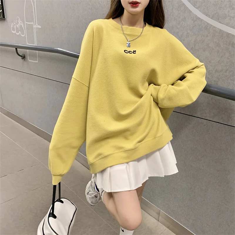 Women's Hoodie Long-sleeved Pullover Sweatshirt Lady Loose Autumn Winter Top Brief Embroidery Letters Casual Style 2022 New
Women's Hoodie Long-sleeved Pullover Sweatshirt Lady Loose Autumn Winter Top Brief Embroidery Letters Casual Style 2022 New