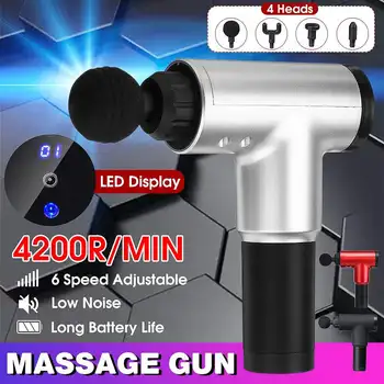 4200r/min LCD Display Electric Massage Guns Head Body Muscle Deep Tissue Therapy Vibration Massager Relaxation Pain Relief
4200r/min LCD Display Electric Massage Guns Head Body Muscle Deep Tissue Therapy Vibration Massager Relaxation Pain Relief