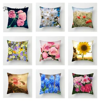 Fuwatacchi Floral Cushion Cover Apricot Flower Pillow Cover for Sofa Bedroom Car Decoration Flower Roses Throw Pillowcases 2019 
Fuwatacchi Floral Cushion Cover Apricot Flower Pillow Cover for Sofa Bedroom Car Decoration Flower Roses Throw Pillowcases 2019
