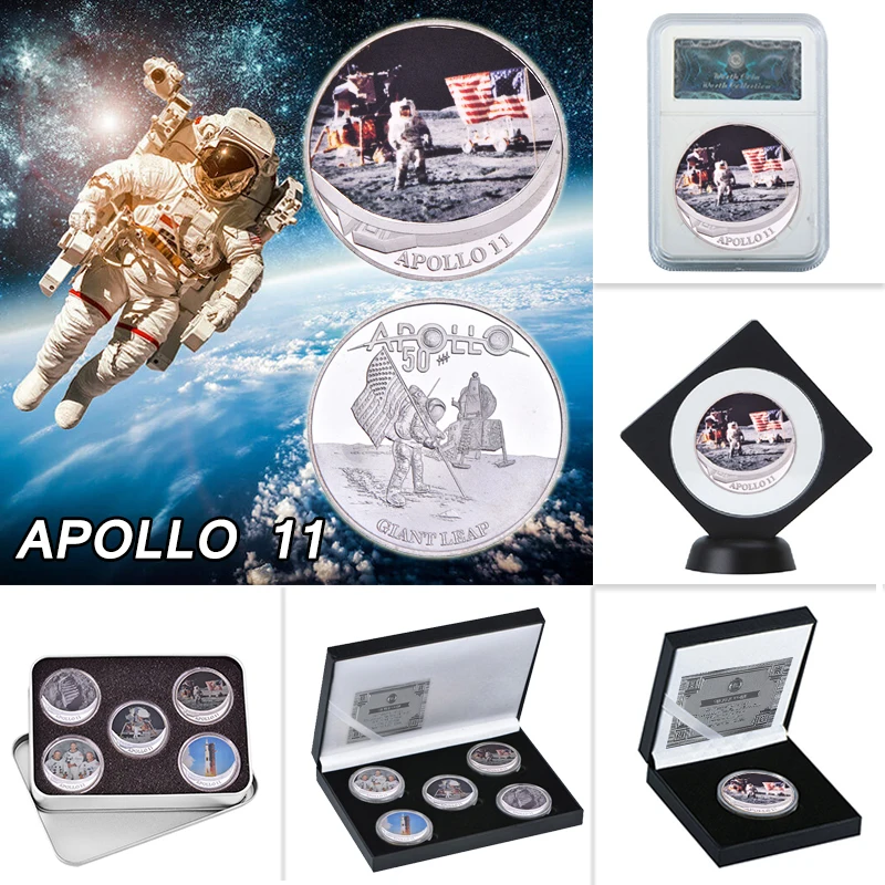 WR Apollo 11 50th Anniversary Silver Collectibles Coins with Coin Holder Original Challenge Coin US Medal Collector Dropshipping
WR Apollo 11 50th Anniversary Silver Collectibles Coins with Coin Holder Original Challenge Coin US Medal Collector Dropshipping