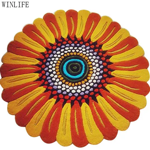 WINLIFE Designer Sunflower Shaped Rug Colorful Kids Rugs For Living Room Round Bedroom Carpet
WINLIFE Designer Sunflower Shaped Rug Colorful Kids Rugs For Living Room Round Bedroom Carpet