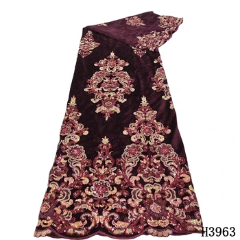 Nigeria Lace Fabric 2020 High Quality Lace African Velvet Lace Fabric Embroidered With Sequins For Party Dress Sewing HJ3963 
Nigeria Lace Fabric 2020 High Quality Lace African Velvet Lace Fabric Embroidered With Sequins For Party Dress Sewing HJ3963