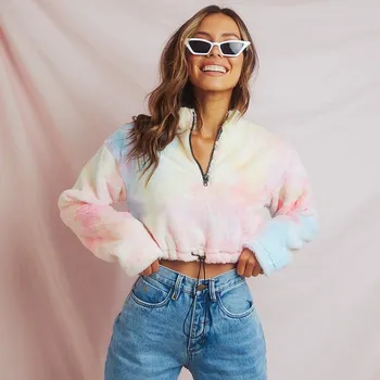 Women Autumn Winter Plush Zipper Velvet Hoodies Stand Short Multicolor Casual Sweatshirt Long Sleeve Pullover Cropped Tops
Women Autumn Winter Plush Zipper Velvet Hoodies Stand Short Multicolor Casual Sweatshirt Long Sleeve Pullover Cropped Tops