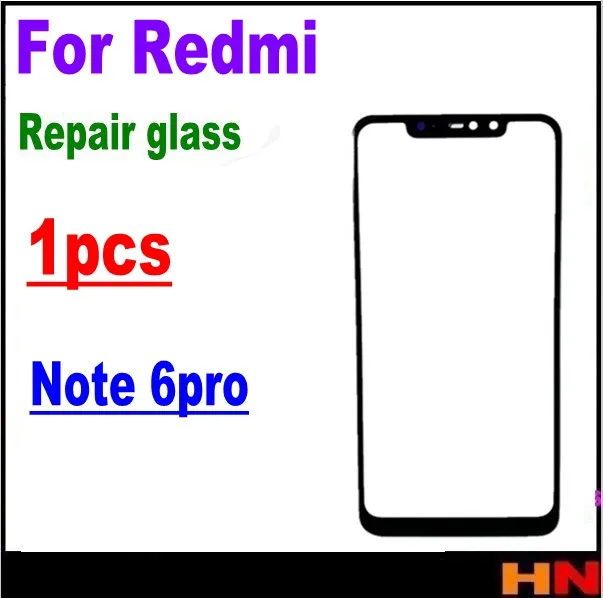 1 шт. запасные части для переднего стекла ЖК-экрана Redmi Note 6pro note6 pro | Мобильные