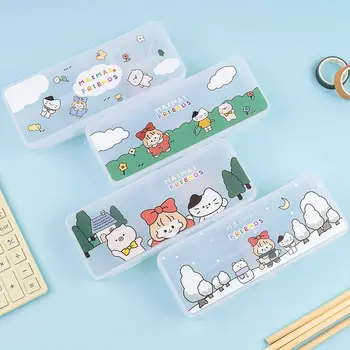 MINKYS Kawaii Lovely Girl Transparent Double Side Pencil Box Desktop Storage Box Pen Holder Pencilcase Gift School Stationery
MINKYS Kawaii Lovely Girl Transparent Double Side Pencil Box Desktop Storage Box Pen Holder Pencilcase Gift School Stationery