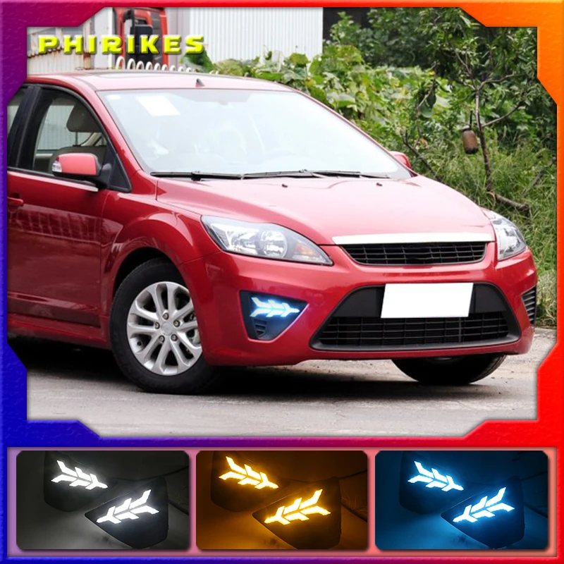 DRL LED Fog Lamp Cover With Yellow Turning Signal Functions For Ford Focus 3 MK3 2009-2012 Daytime Running Light
DRL LED Fog Lamp Cover With Yellow Turning Signal Functions For Ford Focus 3 MK3 2009-2012 Daytime Running Light