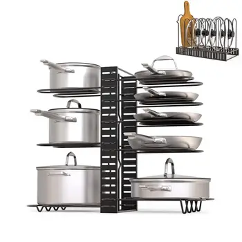 Pot Rack Organizer Multifunctional Adjustable Pan Shelf Pot Lid Holder DIY Mounting Bracket Kitchen Tools 21.26*7.87*16.14inch
Pot Rack Organizer Multifunctional Adjustable Pan Shelf Pot Lid Holder DIY Mounting Bracket Kitchen Tools 21.26*7.87*16.14inch