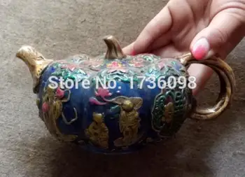 SUI---702++ colour bronze Pumpkin teapot Sculpture Statue 
SUI---702++ colour bronze Pumpkin teapot Sculpture Statue