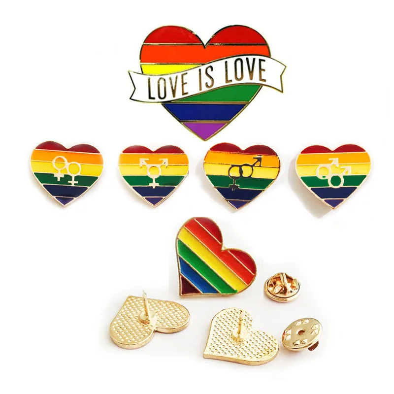 Rainbow LGBT Pin Badge Heart Enamel Pins Gay Pride Pin Awareness Brooches Heart Jewelry for Men Women Unisex
Rainbow LGBT Pin Badge Heart Enamel Pins Gay Pride Pin Awareness Brooches Heart Jewelry for Men Women Unisex