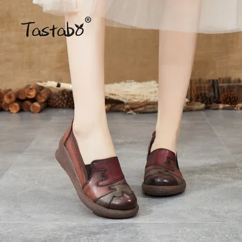 Tastabo 2019 Genuine Leather Women's shoes Comfortable daily Shoes Soft bottom Yellwo Sand S99906 Colorful stitching fashion 
Tastabo 2019 Genuine Leather Women's shoes Comfortable daily Shoes Soft bottom Yellwo Sand S99906 Colorful stitching fashion