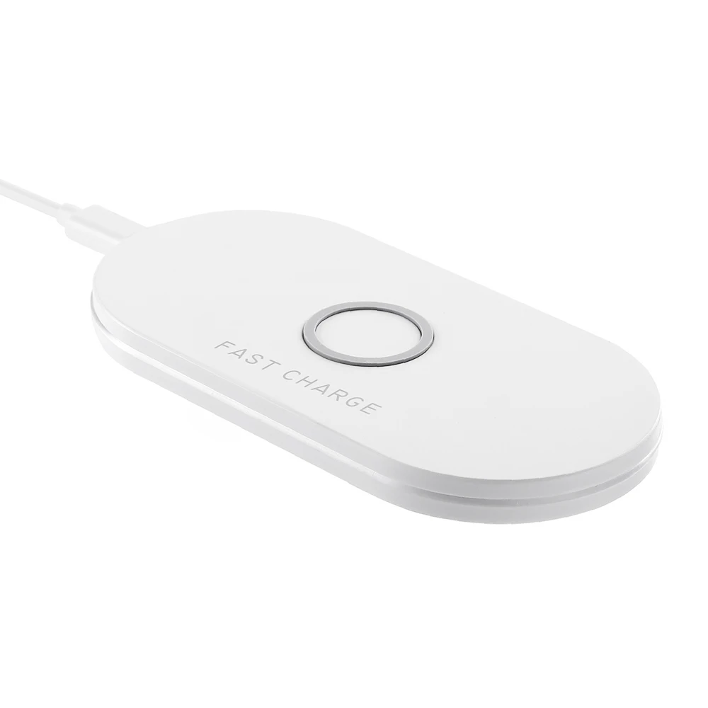 Q100 Qi Wireless Charger Fast Plate Charging Pad Breathing LED for iPhone X 8 Plus Samsung S8 | Электроника