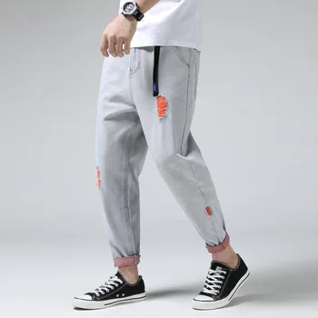 Scratched Fashion Men Jeans Casual Loose Denim Jeans Solid Ankle Length Jeans Homme Big Size
Scratched Fashion Men Jeans Casual Loose Denim Jeans Solid Ankle Length Jeans Homme Big Size