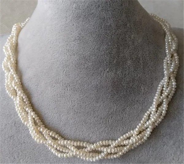 HABITOO 4 Rows 2-3MM WhiteFreshwater Pearl Choker Necklace 16inches Simple Design Jewelry for Women Charming Gifts
HABITOO 4 Rows 2-3MM WhiteFreshwater Pearl Choker Necklace 16inches Simple Design Jewelry for Women Charming Gifts