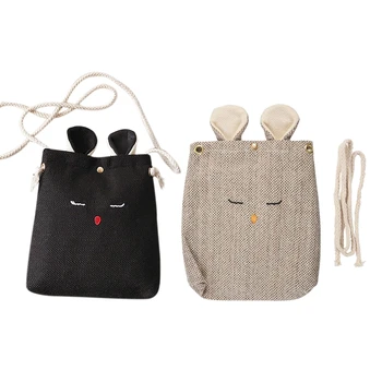2x Korea Style Lady Rabbit Ear Cute Women Shoulder Bag Lovely Children One Shoulder Bag Khaki & Black 
2x Korea Style Lady Rabbit Ear Cute Women Shoulder Bag Lovely Children One Shoulder Bag Khaki & Black