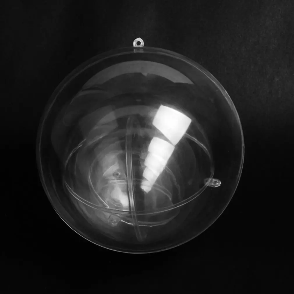 Фото Прочные Рождественские Украшения круглой формы прозрачный шар пластиковый