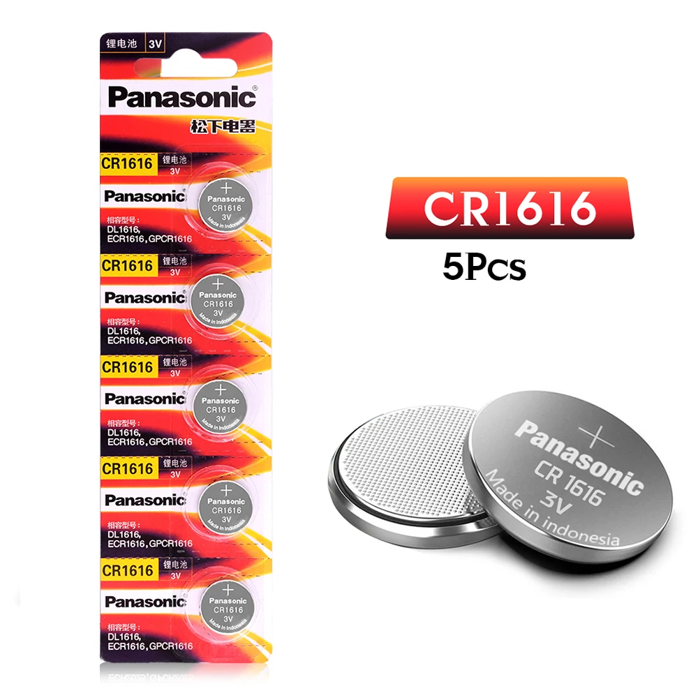 5Pcs/1card PANASONIC CR1616 DL1616 ECR1616 LM1616 1616 3V Lithium Batteries Cell Button Coin Battery
5Pcs/1card PANASONIC CR1616 DL1616 ECR1616 LM1616 1616 3V Lithium Batteries Cell Button Coin Battery