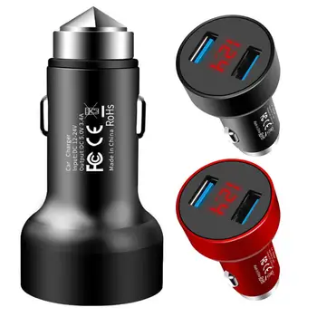 2019 New One for Two Universal Fast Car Charger Multi-function Digital Display Cigarette Lighter Plug Safety Hammer Accessories
2019 New One for Two Universal Fast Car Charger Multi-function Digital Display Cigarette Lighter Plug Safety Hammer Accessories