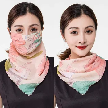 Summer Sunscreen Ladies Mask Chiffon Scarves Fashion Bib Tulle Sun Protection Neck Riding Mask Bib Mask Dual-purpose 
Summer Sunscreen Ladies Mask Chiffon Scarves Fashion Bib Tulle Sun Protection Neck Riding Mask Bib Mask Dual-purpose