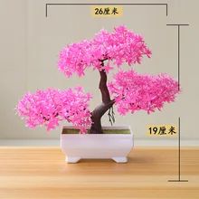 Nouvelles plantes artificielles bonsaï petit arbre Pot plantes fausses fleurs en Pot ornements pour la décoration de la maison hôtel jardin décor-30(China)