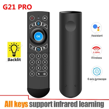 G21 PRO Backlit Gyroscope Q7 Wireless Air Mouse Smart Voice Remote Control All 25 Keys IR Learning for H96 MAX Android TV Box
G21 PRO Backlit Gyroscope Q7 Wireless Air Mouse Smart Voice Remote Control All 25 Keys IR Learning for H96 MAX Android TV Box
