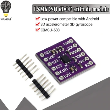 CJMCU-633 LSM6DSO 6DOF 3D Gyroscope Attitude Sensor Module 3D Accelerometer 3.3V SPI IIC I2C MIPI I3C SM Serial Interface
CJMCU-633 LSM6DSO 6DOF 3D Gyroscope Attitude Sensor Module 3D Accelerometer 3.3V SPI IIC I2C MIPI I3C SM Serial Interface