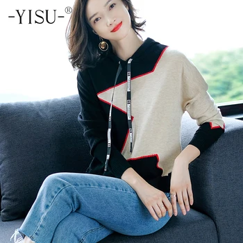 YISU Loose Sweater Women fashion Long Sleeve pullover Female Casual Top Candy colors Printed Knitted Hooded sweater Women
YISU Loose Sweater Women fashion Long Sleeve pullover Female Casual Top Candy colors Printed Knitted Hooded sweater Women