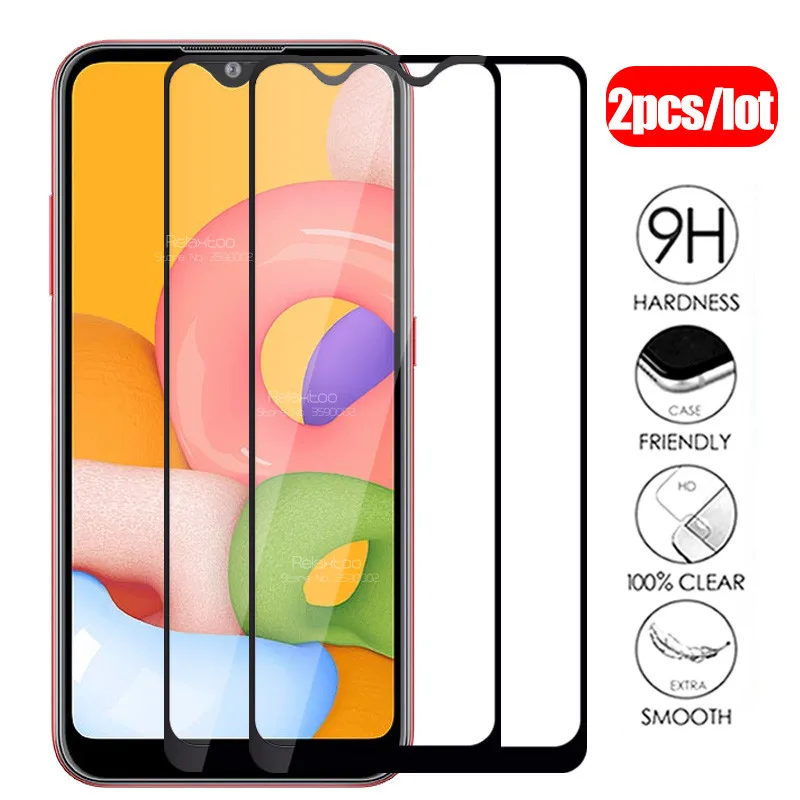 Защитное стекло для samsung Galaxy A01 2019/DS A015F A015 a 01 01a 2 шт. | Мобильные телефоны и