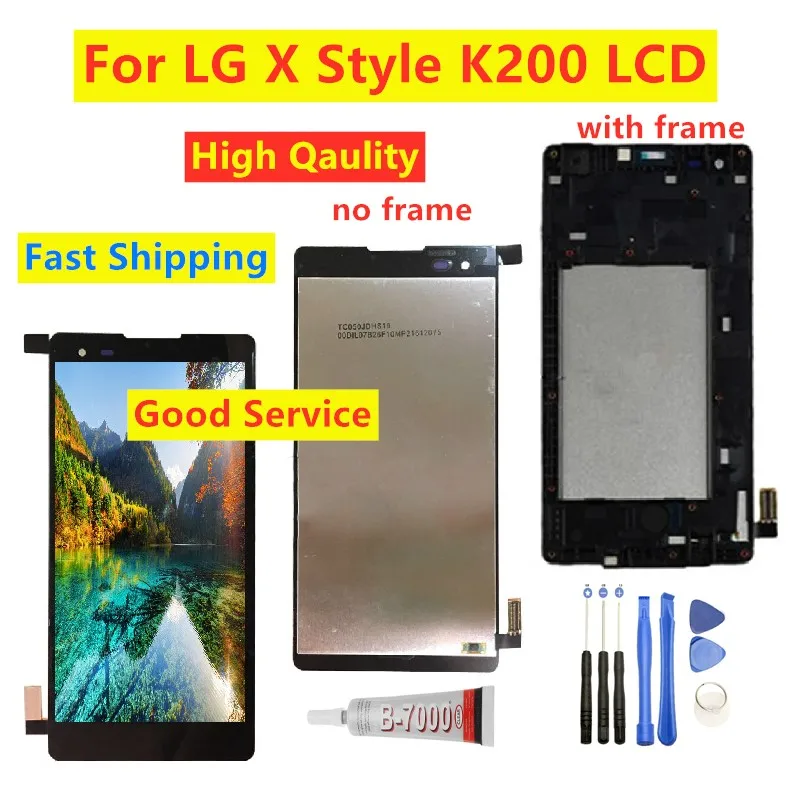 High Qaulity For LG X Style K200 K200DS K200F F740 LS676 LCD Display Touch Screen Digitizer Assembly with Frame For LG K200
High Qaulity For LG X Style K200 K200DS K200F F740 LS676 LCD Display Touch Screen Digitizer Assembly with Frame For LG K200