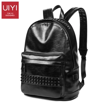 UIYI Korean men's backpack PVC leather punk wind rivet travel backpack large capacity mochilas 14 inch laptop bag man waterproof
UIYI Korean men's backpack PVC leather punk wind rivet travel backpack large capacity mochilas 14 inch laptop bag man waterproof