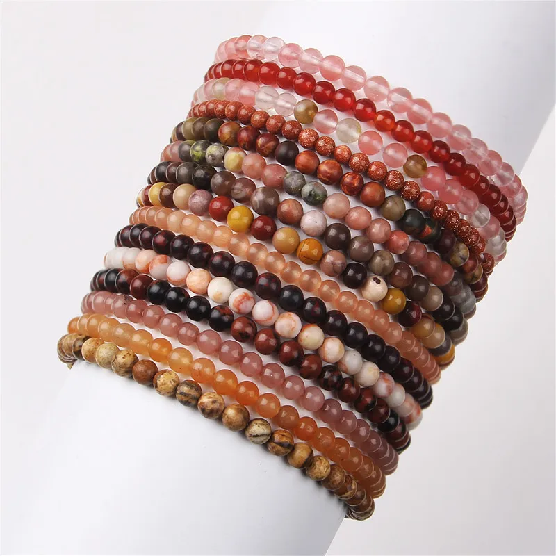 Men Bracelets Natural Mineral 4 mm Rhodonite Beads Bangle Handmade Elastic Jewelry Women Natural Chakra Reiki Pink Quart Pulsera Men Bracelets Natural Mineral 4 mm Rhodonite Beads Bangle Handmade Elastic Jewelry Women Natural Chakra Reiki Pink Quart Pulsera