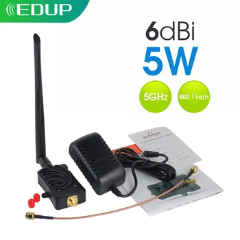 EDUP 5Ghz 5W Wifi Power Amplifier 802.11a/n 6dBi Signal Range Extender Wireless Repeater Booster for home soho Wi-Fi Router
EDUP 5Ghz 5W Wifi Power Amplifier 802.11a/n 6dBi Signal Range Extender Wireless Repeater Booster for home soho Wi-Fi Router