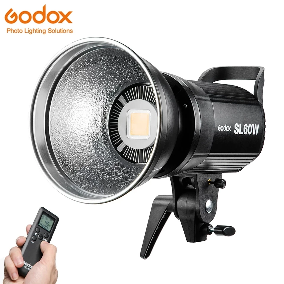 Godox LED SL-60W 60W White 5600K / Yellow 3300K Version Continuous LED Studio Video Light Lamp Bowens Mount + Remote Control
Godox LED SL-60W 60W White 5600K / Yellow 3300K Version Continuous LED Studio Video Light Lamp Bowens Mount + Remote Control