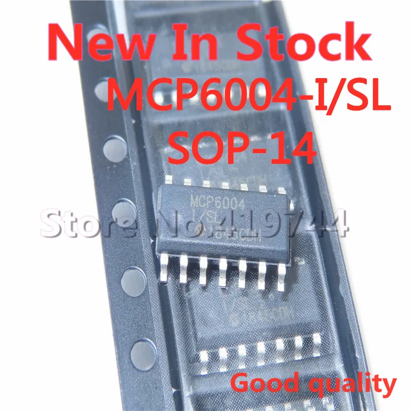 

10PCS/LOT MCP6004-I/SL MCP6004 SOP-14 SMD Operational Amplifier Chip In Stock NEW original IC