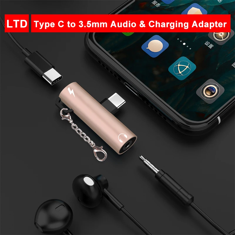 2 In 1 Type-C to 3.5mm Earphone Audio & Charging Splitter Adapter For Oneplus 6T/7/7 Pro For Huawei P30 Pro Mate 10 Pro Phone
2 In 1 Type-C to 3.5mm Earphone Audio & Charging Splitter Adapter For Oneplus 6T/7/7 Pro For Huawei P30 Pro Mate 10 Pro Phone