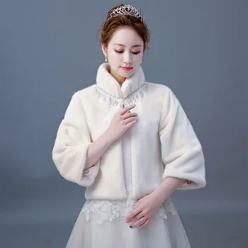 Women Faux Fur Warm Jacket Bolero Three Quarter Sleeve Fall Winter Bridal Cover Up Shrug Bridesmaids Fur Coat Accessories
Women Faux Fur Warm Jacket Bolero Three Quarter Sleeve Fall Winter Bridal Cover Up Shrug Bridesmaids Fur Coat Accessories