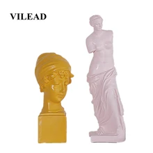 VILEAD 19cm 46 centímetros Resina Cabeça Da Estátua de Gesso Nordic Morandi David Figurinhas Venus Esboço Personagem Escultura Arte Decoracion Hogar(China)