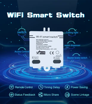 eWelink WIFI Smart Switch Wireless Remote Control Switch APP Remote Interrupter Relay Switches work with Amazon Google Home
eWelink WIFI Smart Switch Wireless Remote Control Switch APP Remote Interrupter Relay Switches work with Amazon Google Home