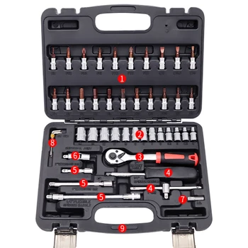 46pcs/set Professional Wrench Socket Set Hardware Car Boat Motorcycle Repairing Tools Kit Multitool Hand Tools Car-Styling
46pcs/set Professional Wrench Socket Set Hardware Car Boat Motorcycle Repairing Tools Kit Multitool Hand Tools Car-Styling