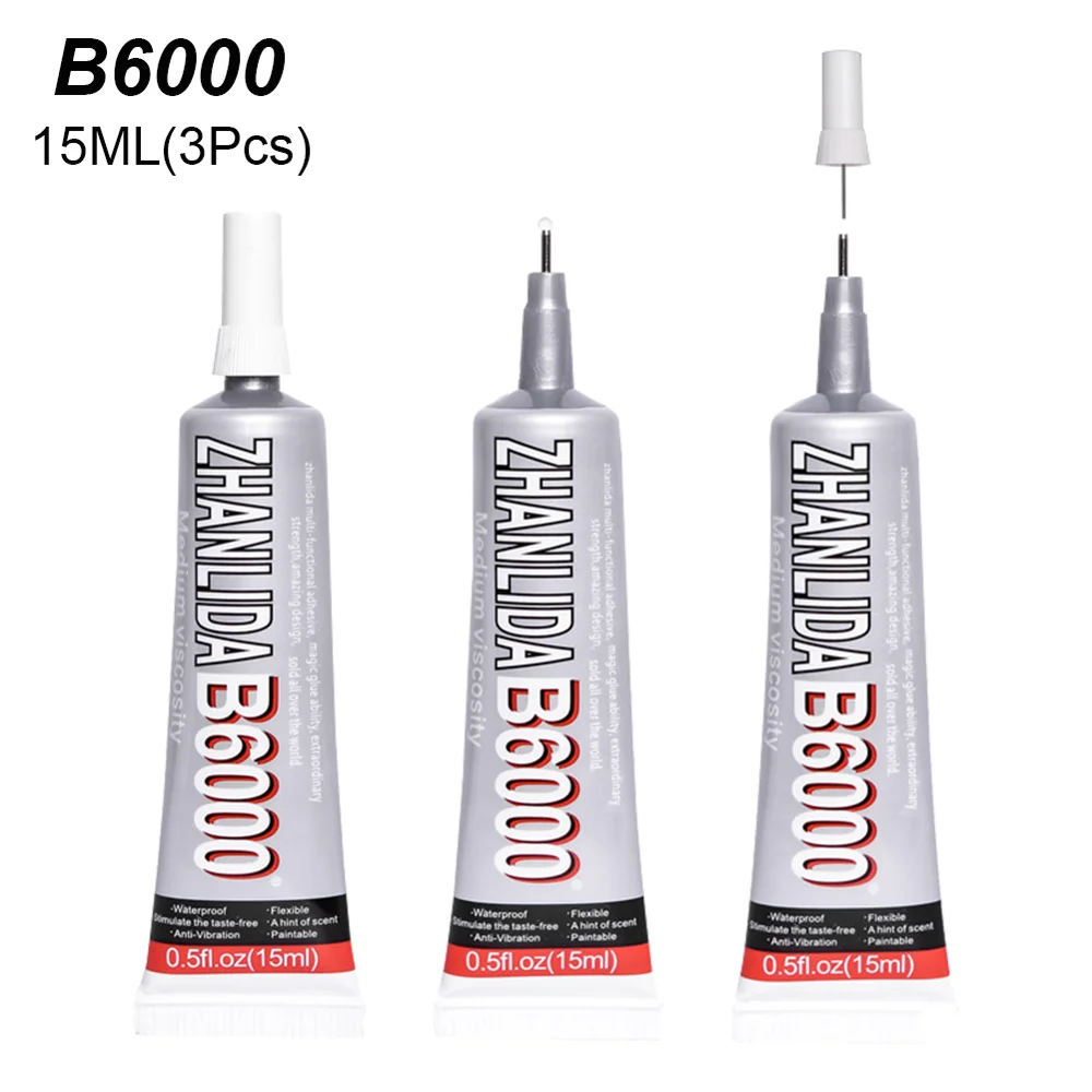 3Pcs 15ml B6000 Glue Touch Screen B7000 Adhesive Fabric Textile Super Clear School UV Strong Rhinestone Crystal Jewelry DIY LCD
3Pcs 15ml B6000 Glue Touch Screen B7000 Adhesive Fabric Textile Super Clear School UV Strong Rhinestone Crystal Jewelry DIY LCD