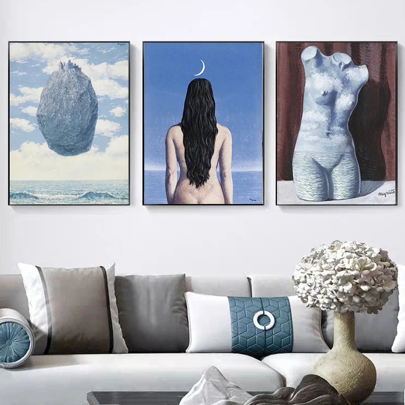 Artist Magritte Surrealism Classic Artwork Reproduction Posters and Prints Canvas Art Painting Wall Pictures for Home Decoration
Artist Magritte Surrealism Classic Artwork Reproduction Posters and Prints Canvas Art Painting Wall Pictures for Home Decoration