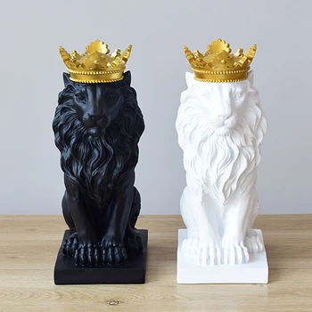 Crown Lion Office Bar Lion Faith Resin Sculpture Model Crafts Ornaments Animal Origami Abstract Gift Art Statue Home Decoration 
Crown Lion Office Bar Lion Faith Resin Sculpture Model Crafts Ornaments Animal Origami Abstract Gift Art Statue Home Decoration