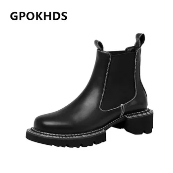 GPOKHDS 2021 women Ankle boots Cow leather Winter short plush Round Toe High heels female Chelsea boots size 43
GPOKHDS 2021 women Ankle boots Cow leather Winter short plush Round Toe High heels female Chelsea boots size 43