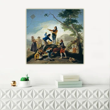 시톤 프란시스코 고야 14. 연 》 캔버스 아트 유화, 세계적으로 유명한 삽화 포스터 그림 벽 배경 장식 홈 인테리어